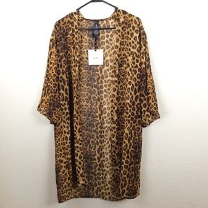 NWT Agnes & Dora Animal Print Open Front Kimono